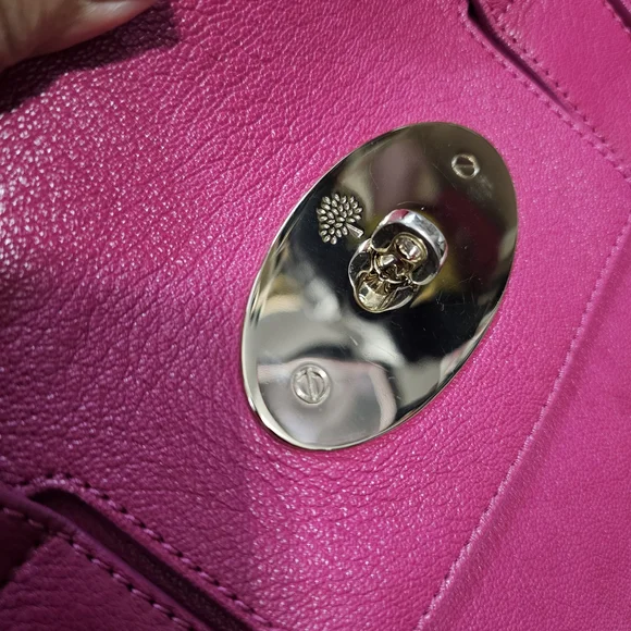 Mulberry Bayswater Hot Pink Leather Top-Handle Satchel - Picture 7 of 16